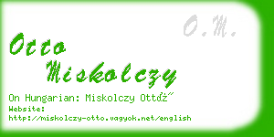 otto miskolczy business card